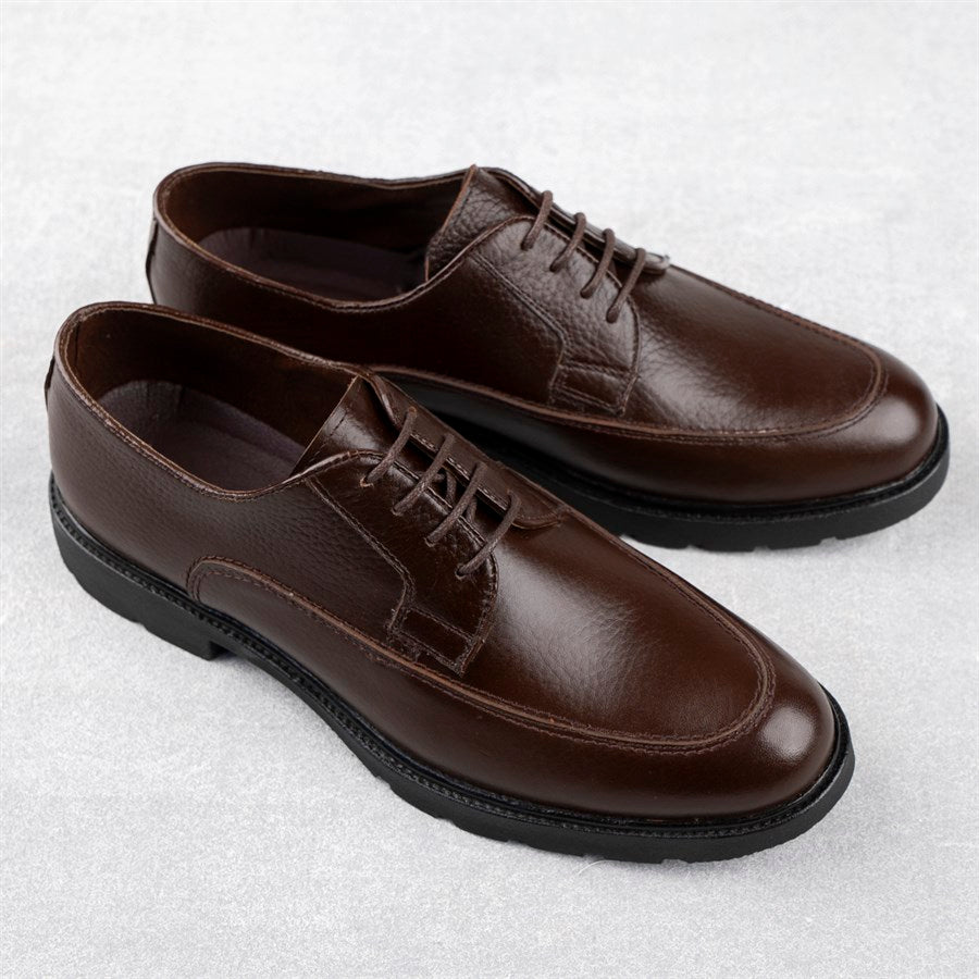 حذاء رجالي جلد طبيعي كلاسيك- رباط
